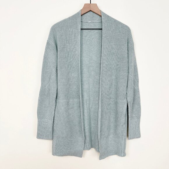 Lululemon Cashmere Knit Wrap Cardigan Sweater Relaxed Fit Open Oversized Long - Picture 6 of 12